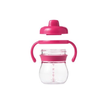 OXO KUBEK NIEKAPEK Z TWARDYM USTNIKIEM PINK 6M+