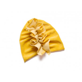 HONSIUMISIU TURBAN WELUROWY MUSZTARDA