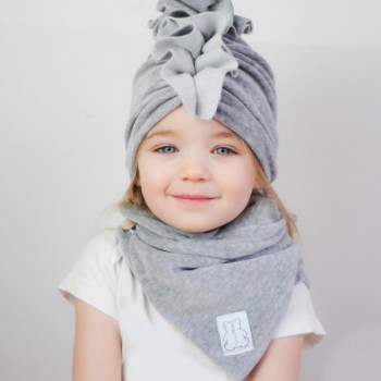 HONSIUMISIU TURBAN WELUROWY SZARY