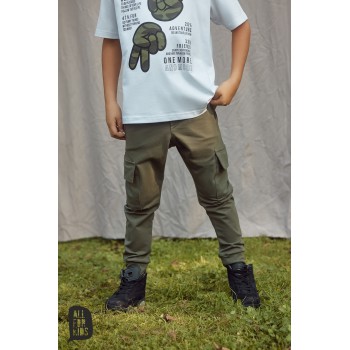 ALL FOR KIDS SPODNIE KHAKI...