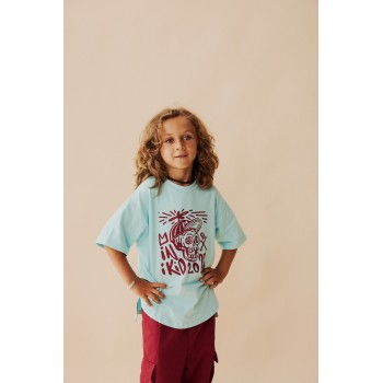 MINIKID T-SHIRT SKULL MINT