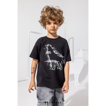 MASHMNIE T-SHIRT WILK CZARNY