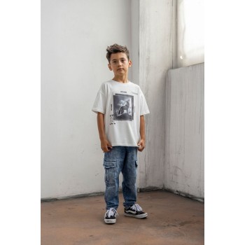 MASHMNIE T-SHIRT WILK BIAŁY