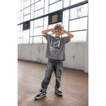 MASHMNIE T-SHIRT WILK SZARY