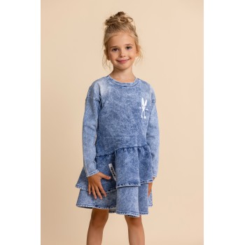 LOOSE BLUZZ SUKIENKA JEANS