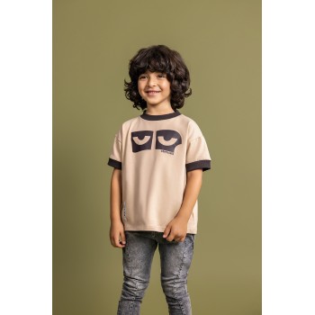 LOOSE BLUZZ T-SHIRT BEŻOWY...