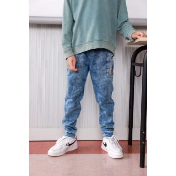 TUSS SPODNIE CARGO JEANS BLUE