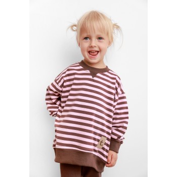TUSS BLUZA OVER CHOCO-PINK