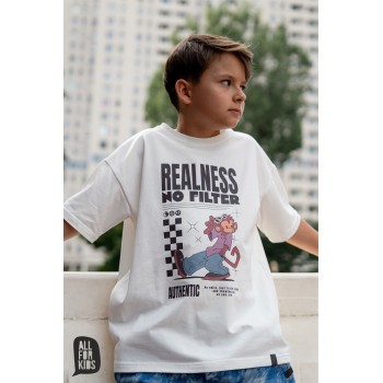 ALL FOR KIDS T-SHIRT ECRU...