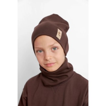 TUSS CZAPKA+KOMIN JESIEŃ CHOCO