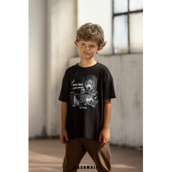 MASHMNIE T-SHIRT CZARNY