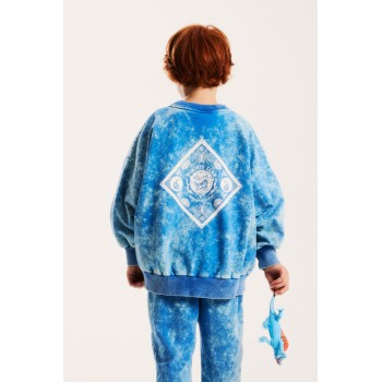 MINIKID SWEATSHIRT BLUE SKULL