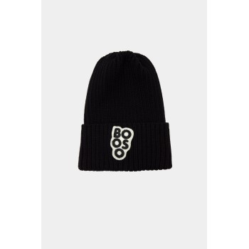 BOOSO BEANIE SAND MERINO BLACK