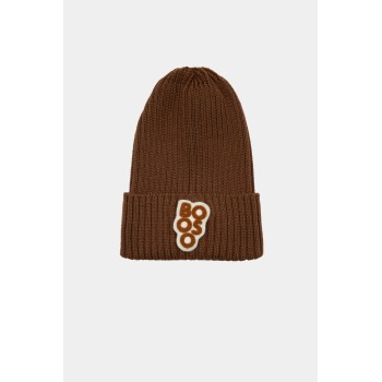 BOOSO BEANIE SAND MERINO BROWN